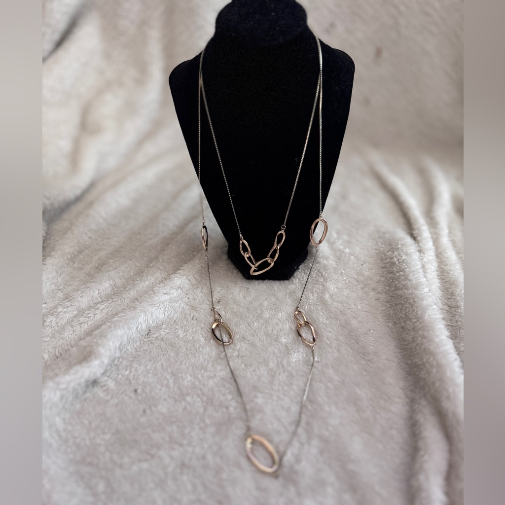 Ann Taylor Factory Silver And Gold Modern Necklaces